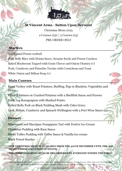 Christmas Menu 2025